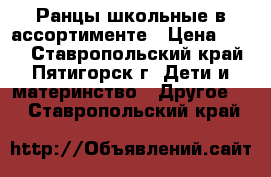 Ранцы школьные в ассортименте › Цена ­ 700 - Ставропольский край, Пятигорск г. Дети и материнство » Другое   . Ставропольский край